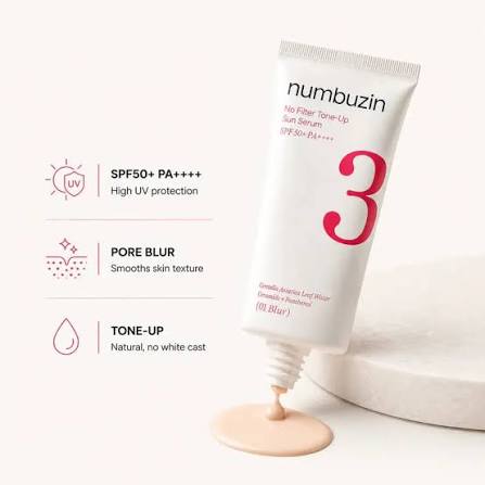 numbuzin - No.3 No Filter Tone-Up Sun Serum /#01 Blur