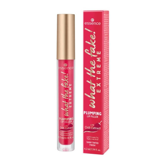 Essence Peach Plumping Lip Filler Gloss Number 01 Hyaluronic Acid Fuller Lips Cooling Effect Shiny Finish