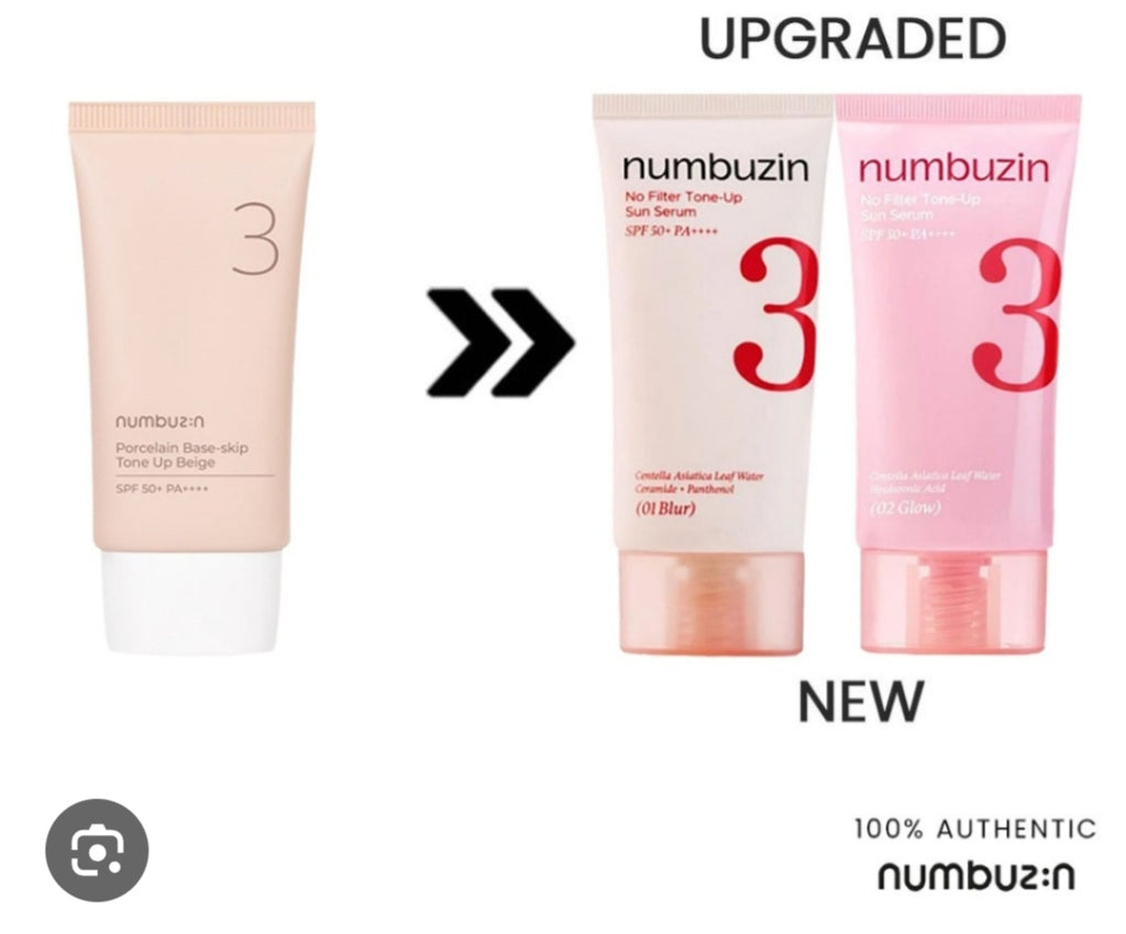 numbuzin - No.3 No Filter Tone-Up Sun Serum /#01 Blur