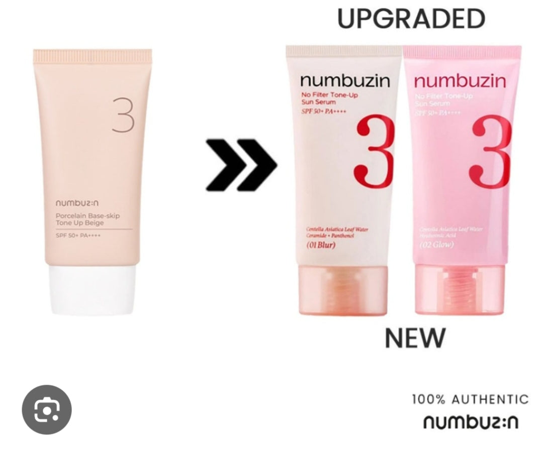 numbuzin - No.3 No Filter Tone-Up Sun Serum /#01 Blur